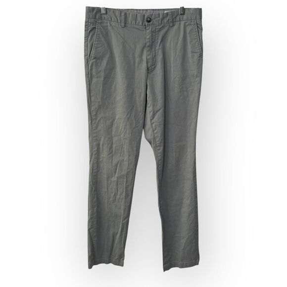 Men's Gray Pants THE NEWPORT by Frank & Oak size 32x32 men’s chino trouser - Picture 1 of 8